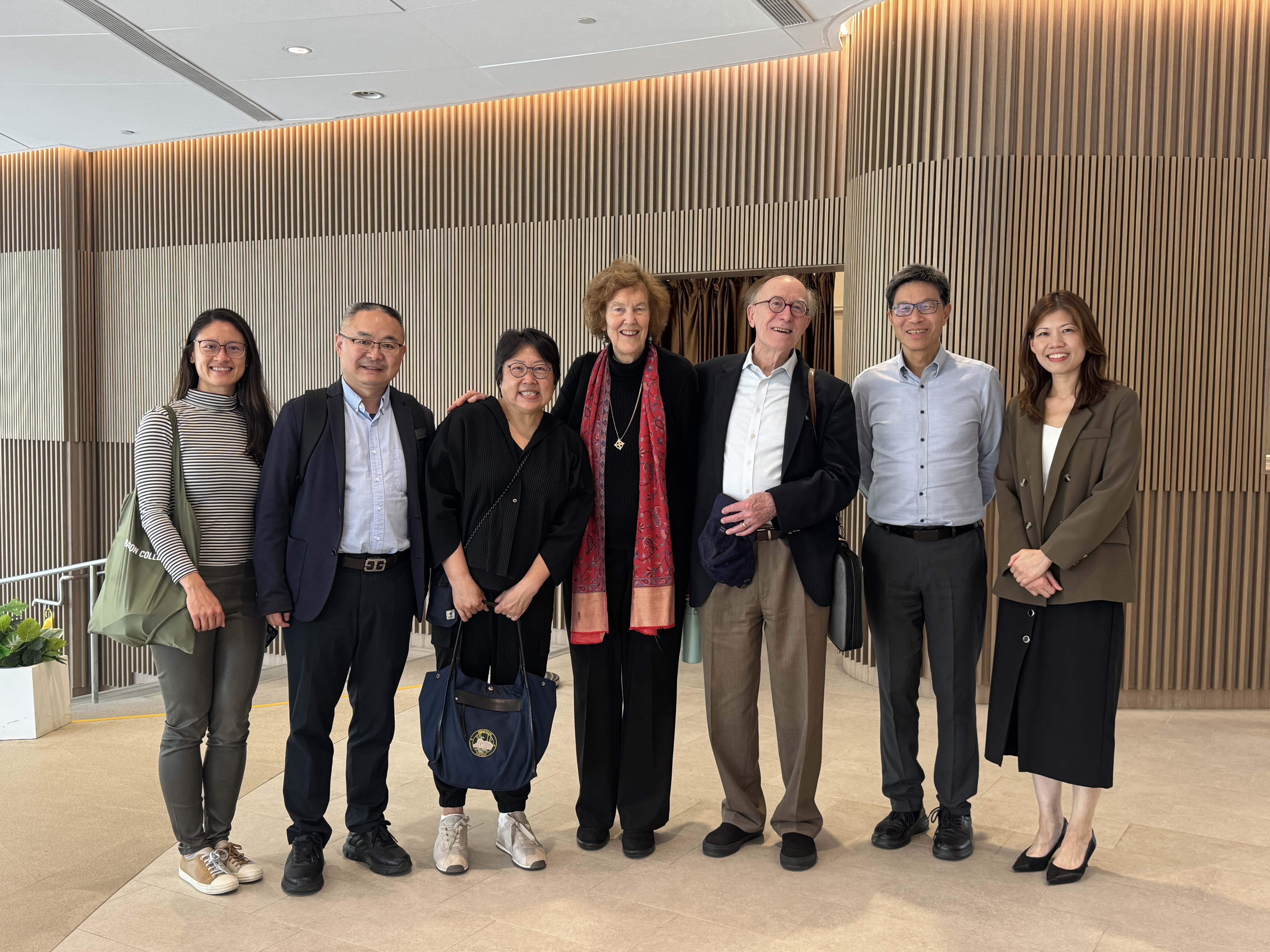 From left: Ms. Johanna Chan, Head of Development, Kadoorie Farm and Botanic Garden; Professor Guo Haipeng, Acting Dean of School of General Education, Beijing Normal-Hong Kong Baptist University;  Ms. Josephine Woo, Head of Holistic Education, Kadoorie Farm and Botanic Garden; Professor Mary Evelyn Tucker, Yale University; Professor John Allen Grim, Yale University; Dr Albert Chau, Vice-President (Teaching and Learning), Hong Kong Baptist University; Ms. May Lai, Jao Tsung-I Academy of Sinology